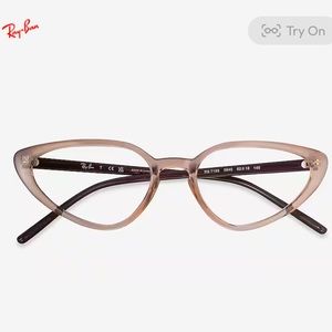 Ray-Ban RB7188 Cat Eye Light Brown Eyeglasses